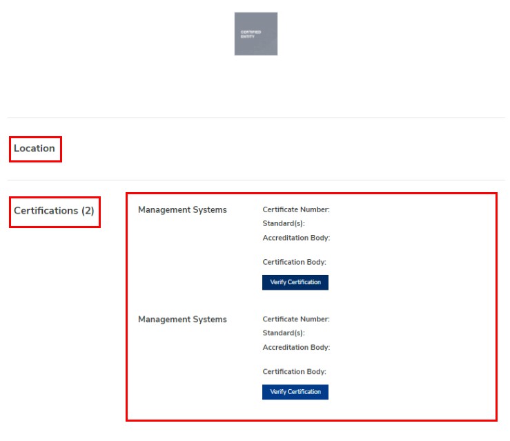 IAF Certsearch database